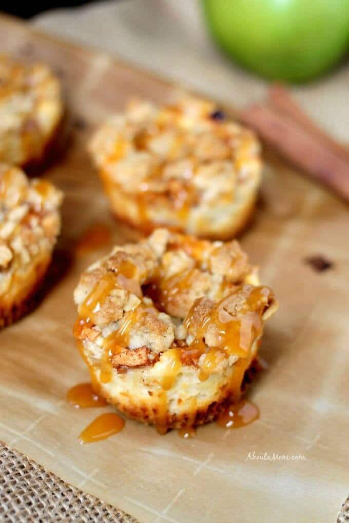 Caramel Apple Cheesecake Bites – About a Mom - Caramel Apple Dessert Ideas: 20 Delicious Recipes featured on Kenarry.com