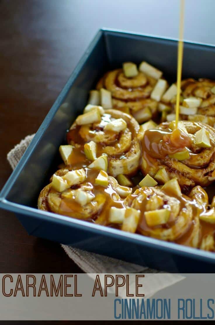Caramel Apple Cinnamon Rolls – Moments with Mandi - Caramel Apple Dessert Ideas: 20 Delicious Recipes featured on Kenarry.com