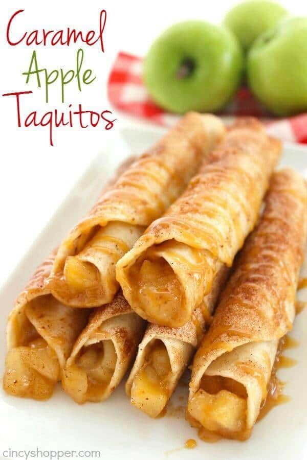Caramel Apple Taquitos – Cincy Shopper - Caramel Apple Dessert Ideas: 20 Delicious Recipes featured on Kenarry.com