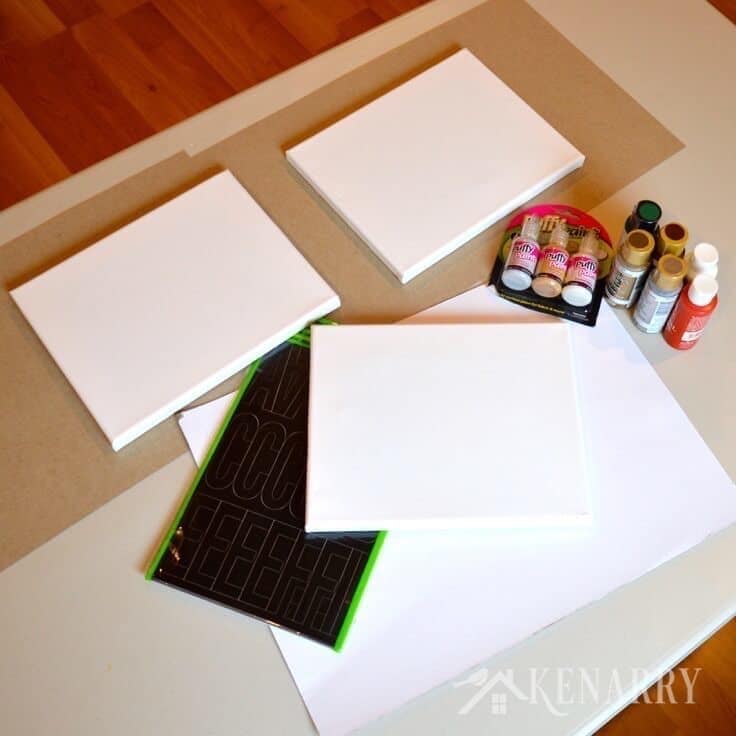 Love this craft idea! Kid's canvas art is an easy painting activity and makes a great Christmas gift for your child to give to a teacher or grandparent.