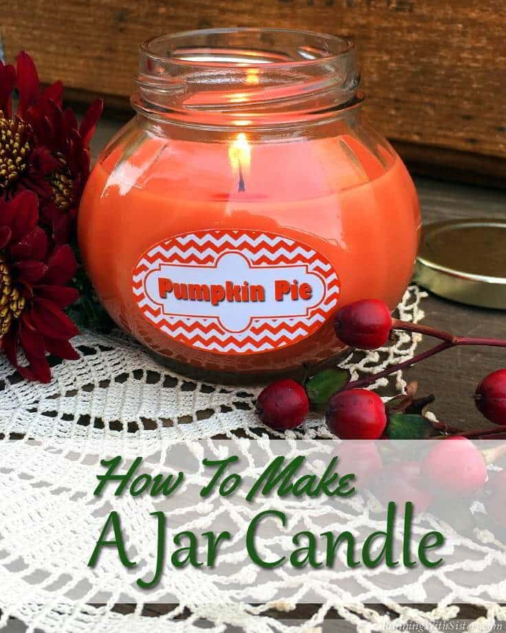 DIY Pumpkin Pie Jar Candle
