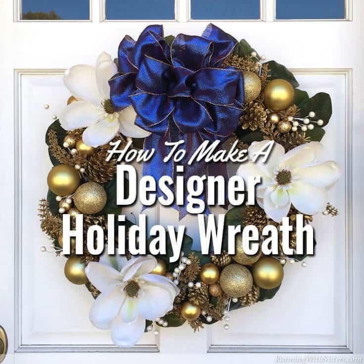 Learn to make a designer holiday wreath! Christmas is the perfect time to go big, go glittery, and get dramatic! Then finish with a big, loopy bow!