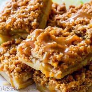 Salted Caramel Apple Pie Bars by The Birch Cottage