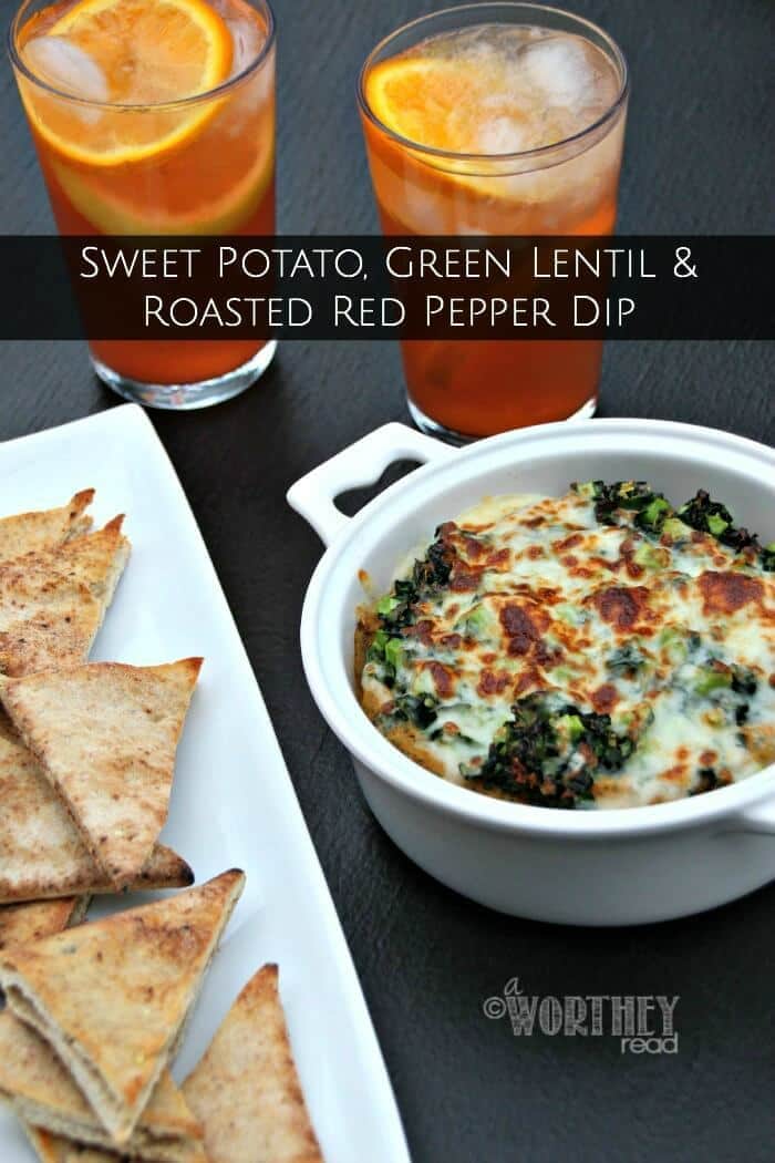 Sweet Potato, Green Lentil and Roasted Red Pepper Dip - A Worthey Read featured on Kenarry.com
