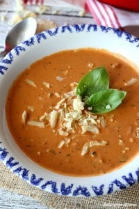 Creamy Tomato Basil Parmesan Soup