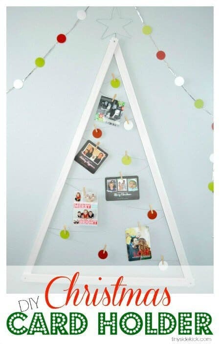  DIY Christmas Card Holder – Hey There, Home (formerly Tiny Sidekick) for Persia Lou - 18 Ideas for Displaying Christmas Cards on Kenarry.com