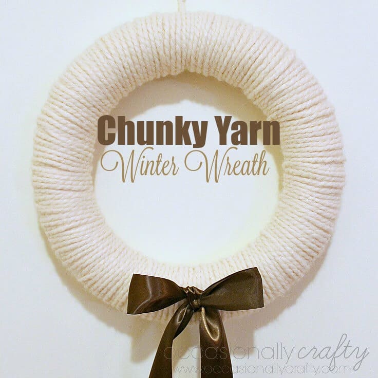 Chunky Yarn Winter Wreath