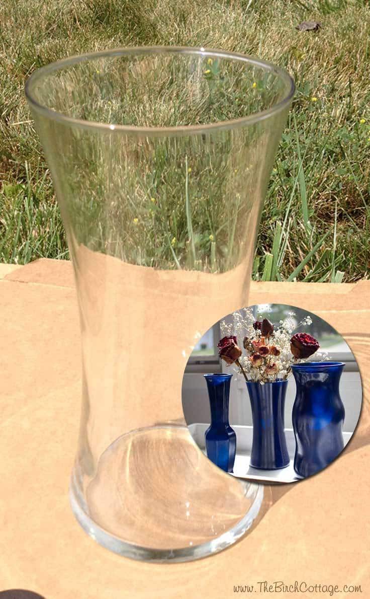 DIY Spray Painted Glass Vases by The Birch Cottage is a super easy way to add fabulous color to your home decor.