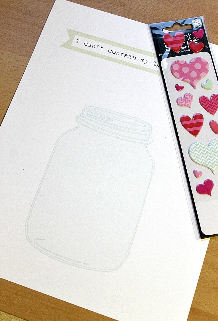 Mason Jar Printable for Valentine's Day