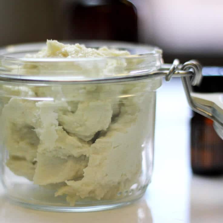 How to Make Your Own Homemade Lotion, an easy DIY recipe with Shea butter to soothe your skin.