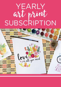 Yearly art subscription from greco design company