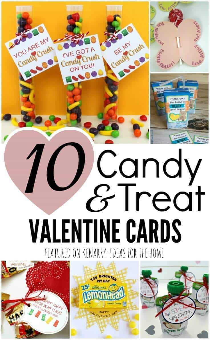 Such fun ideas! Make your own Valentine's Day cards for your child's classmates by attaching candy or treats to one of these 10 free printable Valentine cards for kids.