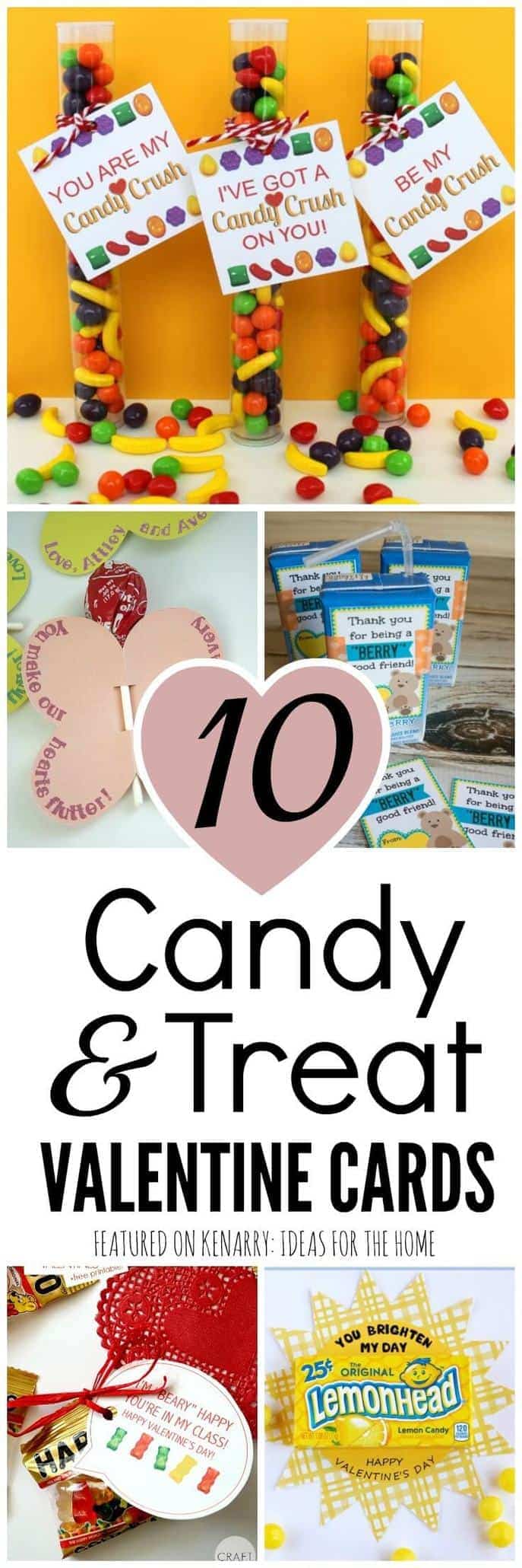Such fun ideas! Make your own Valentine's Day cards for your child's classmates by attaching candy or treats to one of these 10 free printable Valentine cards for kids.