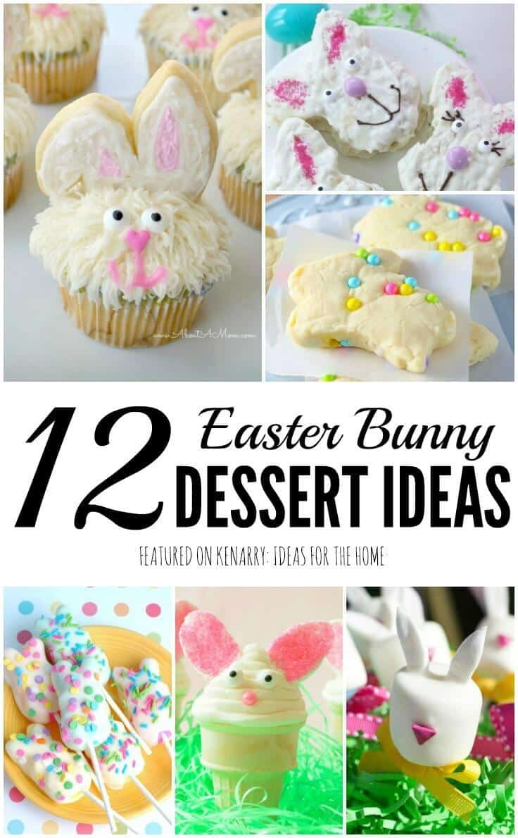 Kids will love these Easter Bunny Recipes! Any of these rabbit shaped treats would be a delicious idea to serve as a dessert at an Easter party.
