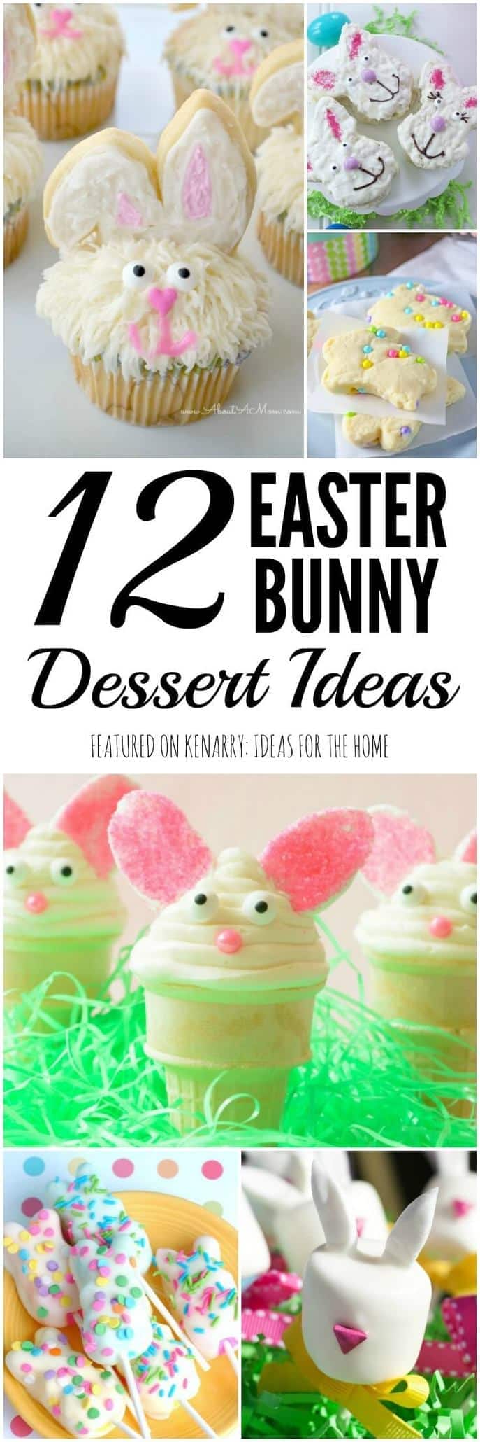 Kids will love these Easter Bunny Recipes! Any of these rabbit shaped treats would be a delicious idea to serve as a dessert at an Easter party.