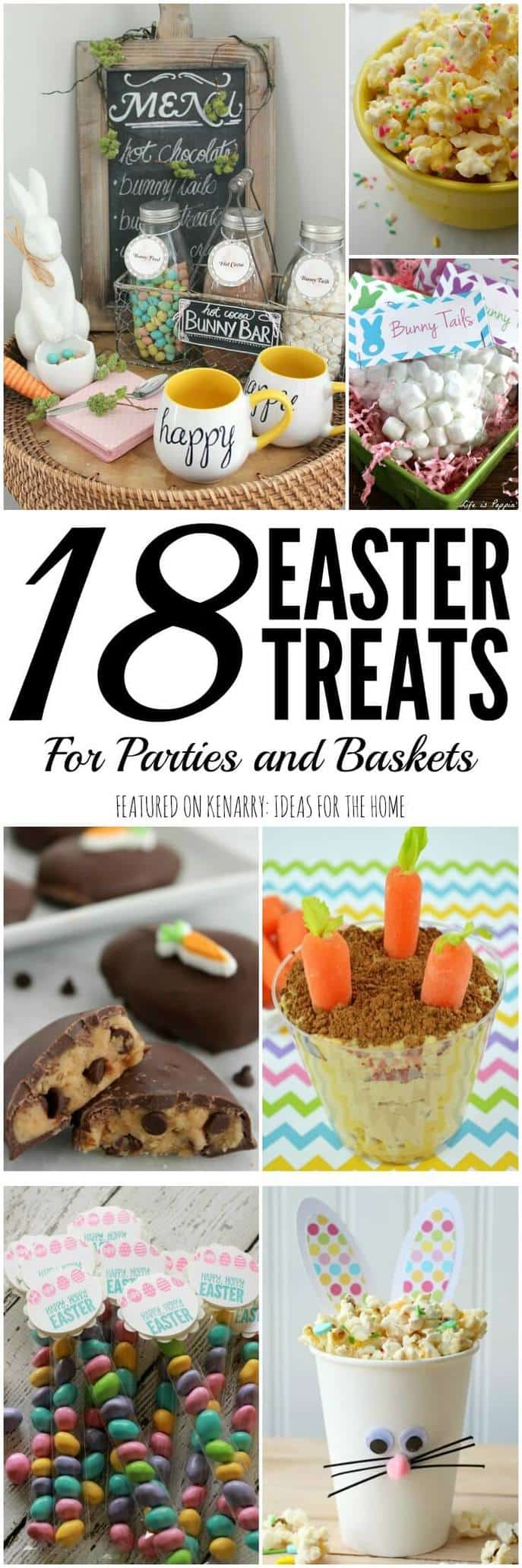 Get inspired for your upcoming Easter festivities! Check out these 18 fun ideas for Easter Treats that would be perfect for a party or kids' Easter baskets.