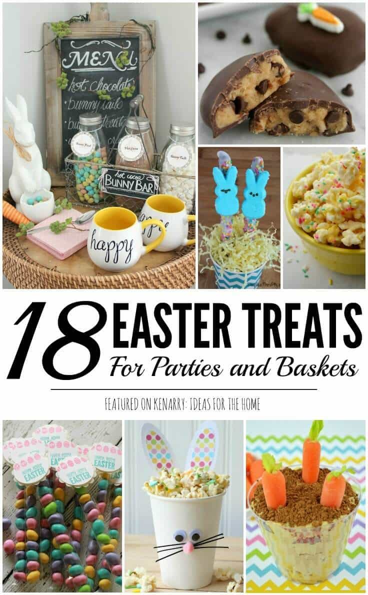 Get inspired for your upcoming Easter festivities! Check out these 18 fun ideas for Easter Treats that would be perfect for a party or kids' Easter baskets.