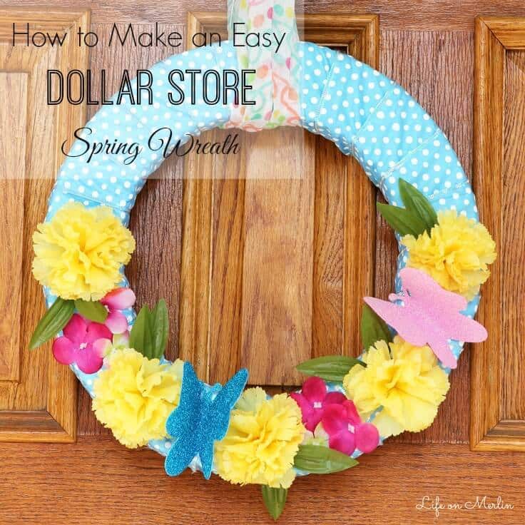 Dollar-Store-Spring-Wreath