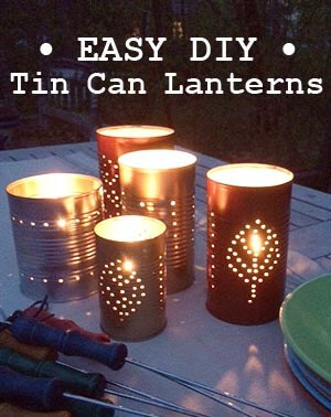 tin can lanterns