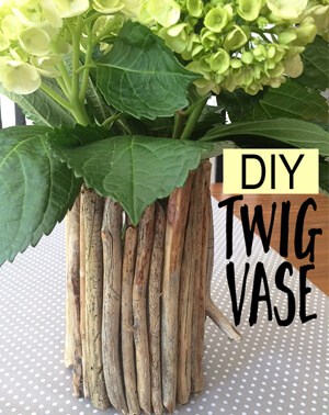 Make a vase with twigs