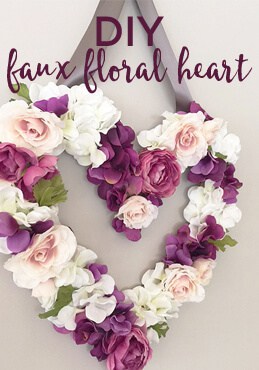 faux floral heart