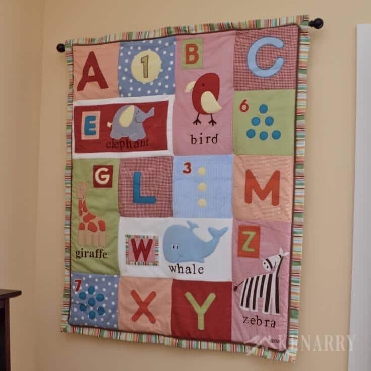 What a great baby nursery idea! I love how fun and colorful this alphabet themed room is. It's gender neutral too, so it would be perfect for a boy or a girl.