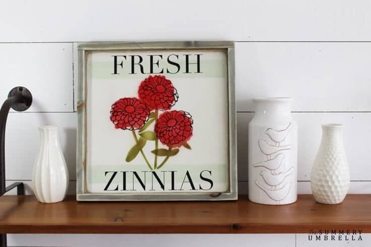 This sign is part of the Summer Sign Collection from The Summery Umbrella which offers rustic home decor with a twist of modern appeal.