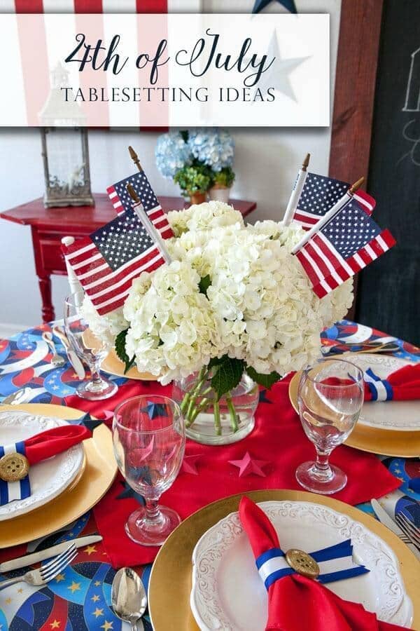4th of July Centerpiece and Tablescape Inspiration – Frog Prince Paperie - 4th of July Party Decor featured on Kenarry.com 