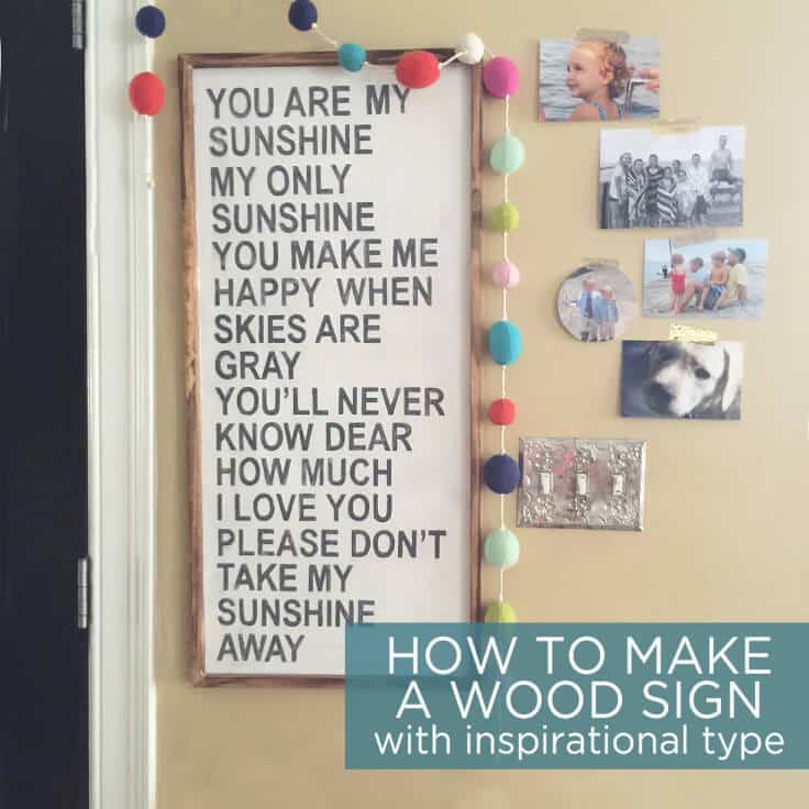 how to make a wood sign with inspirational type
