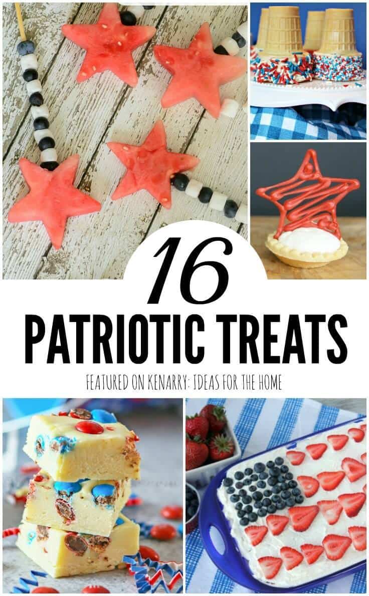 What delicious ideas for patriotic treats! These recipes would be perfect for 4th of July barbecues, Memorial Day picnics, Labor Day potlucks and other red, white and blue events throughout the summer.