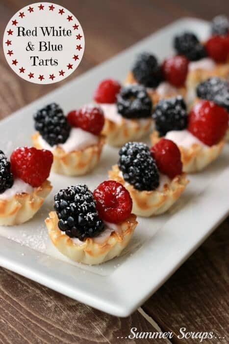 Red, White and Blue Tarts – Summer Scraps - Patriotic Treats for 4th of July featured on Kenarry.com