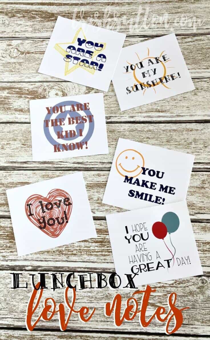 Back-to-School Lunchbox Love Notes For Kids; Free Printable by TrishSutton.com
