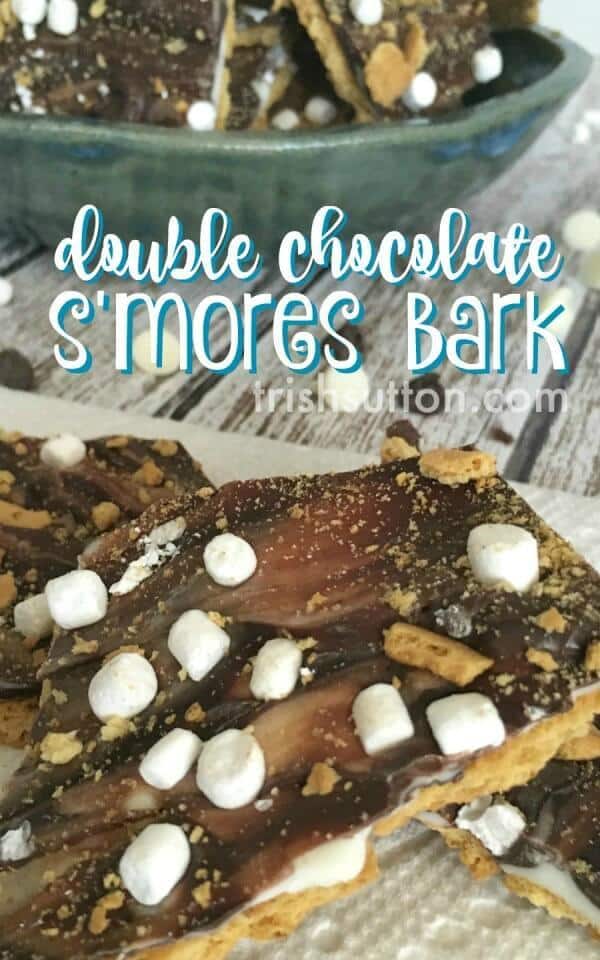 Double Chocolate S’mores Bark – Creative Simplicity By Trish Sutton - 18 delicious s'mores recipes featured on Kenarry.com
