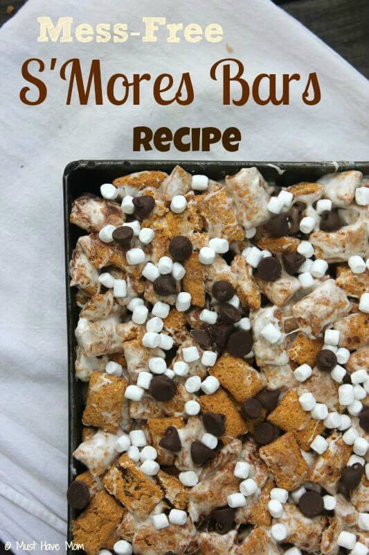 Mess Free S’mores Bars Recipe – Must Have Mom - 18 delicious s'mores recipes featured on Kenarry.com