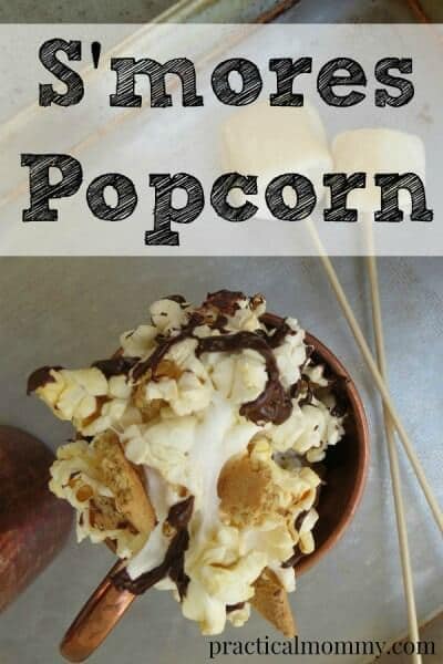 S'mores Popcorn - Practical Mommy - 18 delicious s'mores recipes featured on Kenarry.com