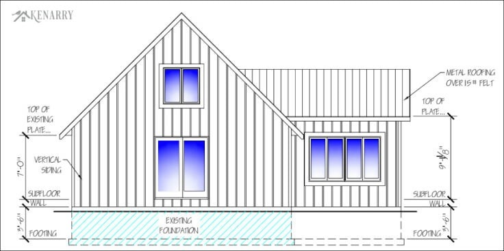 Can't wait to see how this DIY project turns out! The cottage renovations and ideas planned for this A-frame home include a new front porch with stone pillars and covered roof as well as a sunroom.