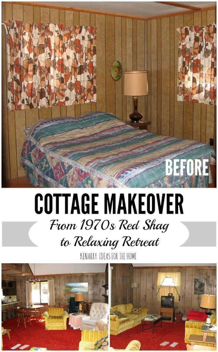 Wow! This little cabin was in desperate need of an extreme cottage makeover! I love seeing all the before/after photos as well as a video tour showing how this little home on a river has been transformed.