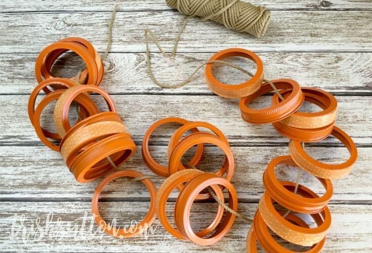 Fall Wreath Made With Mason Jar Rings And Craft Tape. Kenarry: Ides for the Home By Trish Sutton