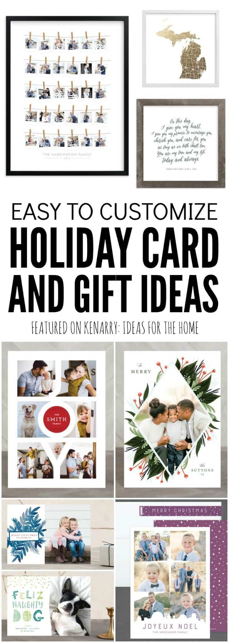 Love these unique ideas for easy to customize holiday cards and gifts from Minted! We'll be able to create something one-of-a-kind and special for everyone this Christmas.