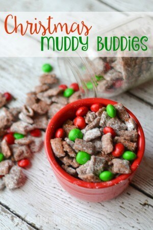 Christmas Muddy Buddy Recipe | TypicallySimple.com