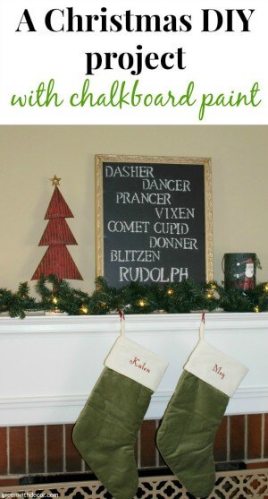 A Christmas DIY with chalkboard paint