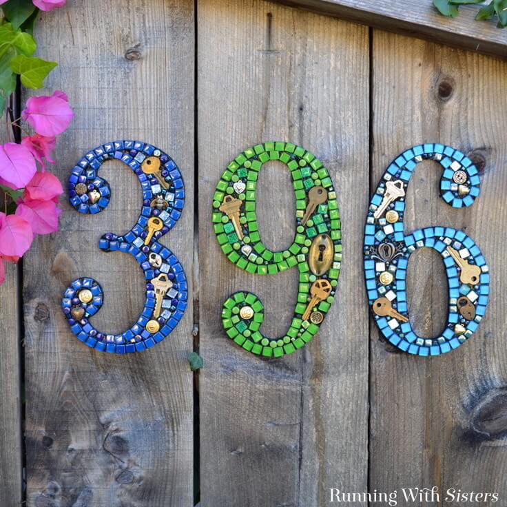How To Make Mosaic House Numbers The, Mosaic Tile House Number Plaque