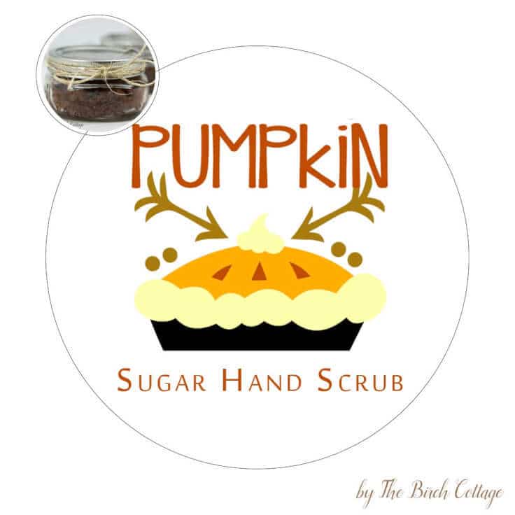 Printable Labels for Vanilla Pumpkin Pie Spice Sugar Scrub by The Birch Cottage