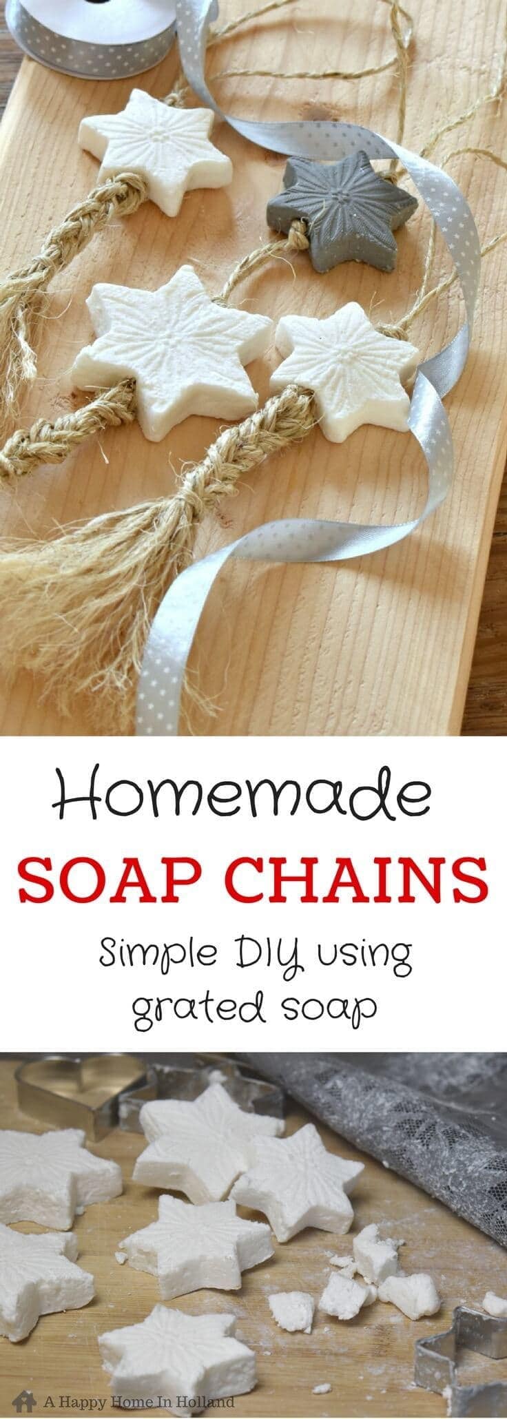 DIY Handmade Soap Chains - learn how to make this simple but stylish gift idea in an easy step by step tutorial