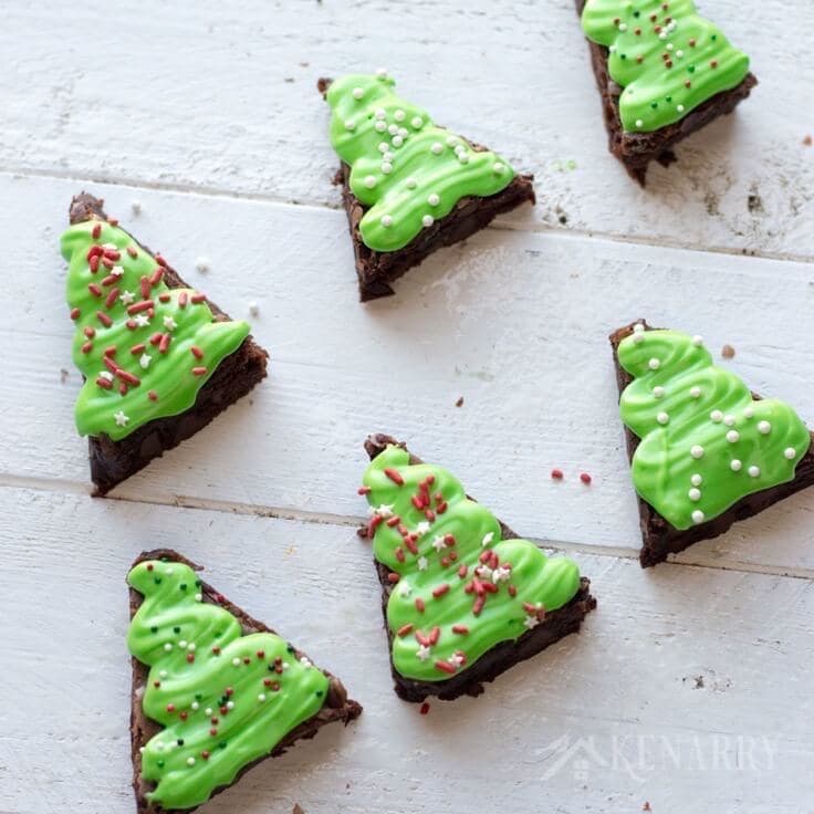 Oh yum! Peppermint Brownie Christmas Trees would be so much fun to bake and decorate with the kids for a holiday party or special treat.