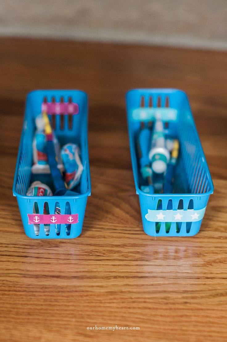 How to Organize Toothbrushes in Your Kid's Bathroom