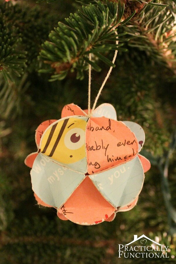 Turn Holiday Cards Into Keepsake Ornaments – Practically Functional featured on Kenarry.com