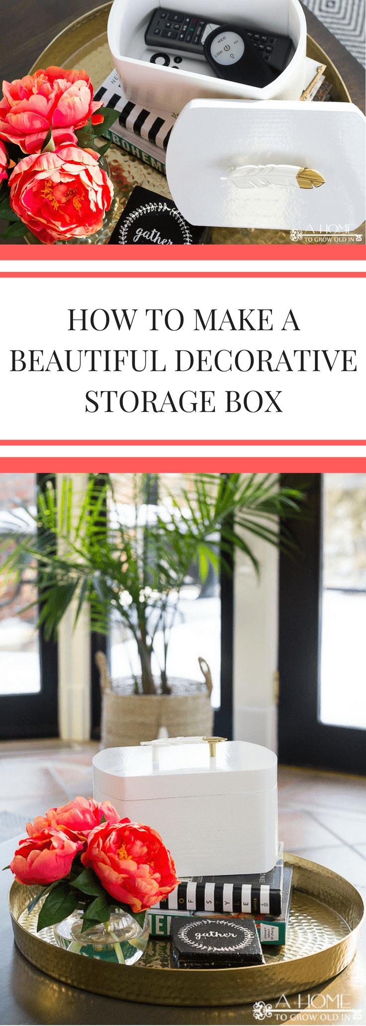 You won't believe just how easy it is to make a pretty decorative box to store all the small items around your home that you don't know what to do with! I love all the different ways you can decorate them! This is one you'll want to pin for later!