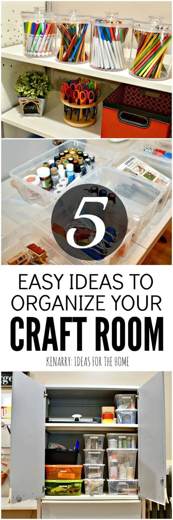 Is your craft room out of control? These easy and creative ideas for craft room organization will help you tackle the chaos this weekend!