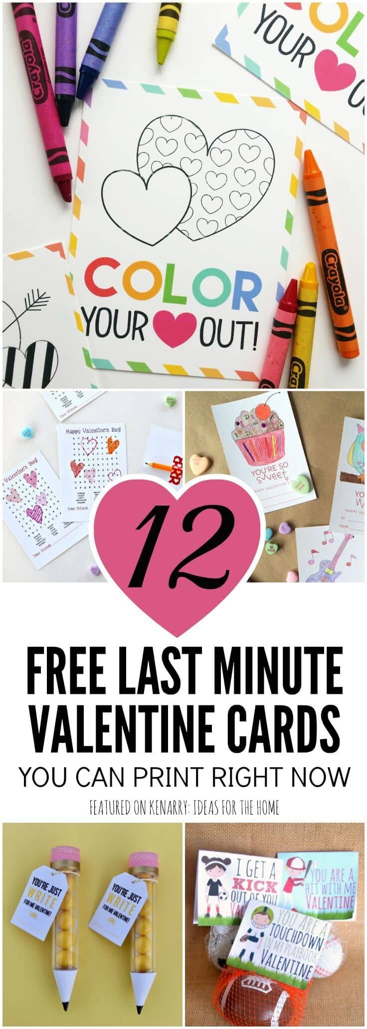 What a lifesaver! These free printable valentines are available to download now if you need to print cards at the last minute for your child to take for the Valentine's Day party at school.